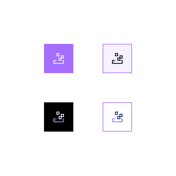 Use of app icons on monochromatic and colored fills Use of app icons on monochromatic and colored fills