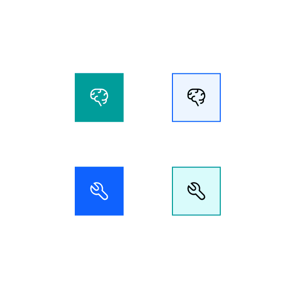 Use of Black or White UI icons, depending on the fill color Use of Black or White UI icons, depending on the fill color